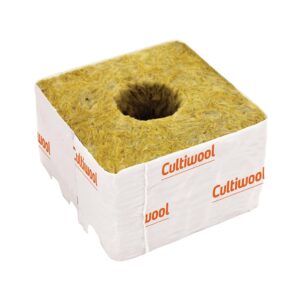 4" Cultiwool Rockwool Cubes with Large hole