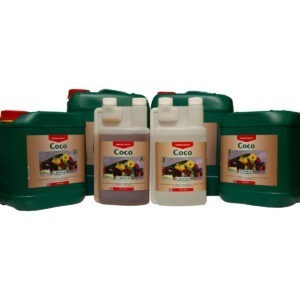 1L, 5L and 10L bottles of Canna Coco A+B