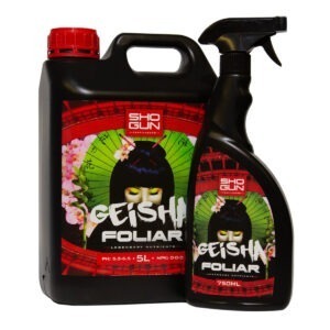 750ml RTU and 5L bottles of Shogun Geisha Foliar