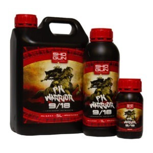 250ml, 1L and 5L bottles of Shogun PK Warrior 9/18