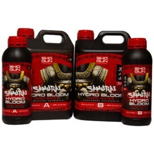 1L and 5L bottles of Shogun Samurai Hydro Bloom A+B