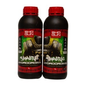 1L bottles of Shogun Samurai Hydro Grow A+B