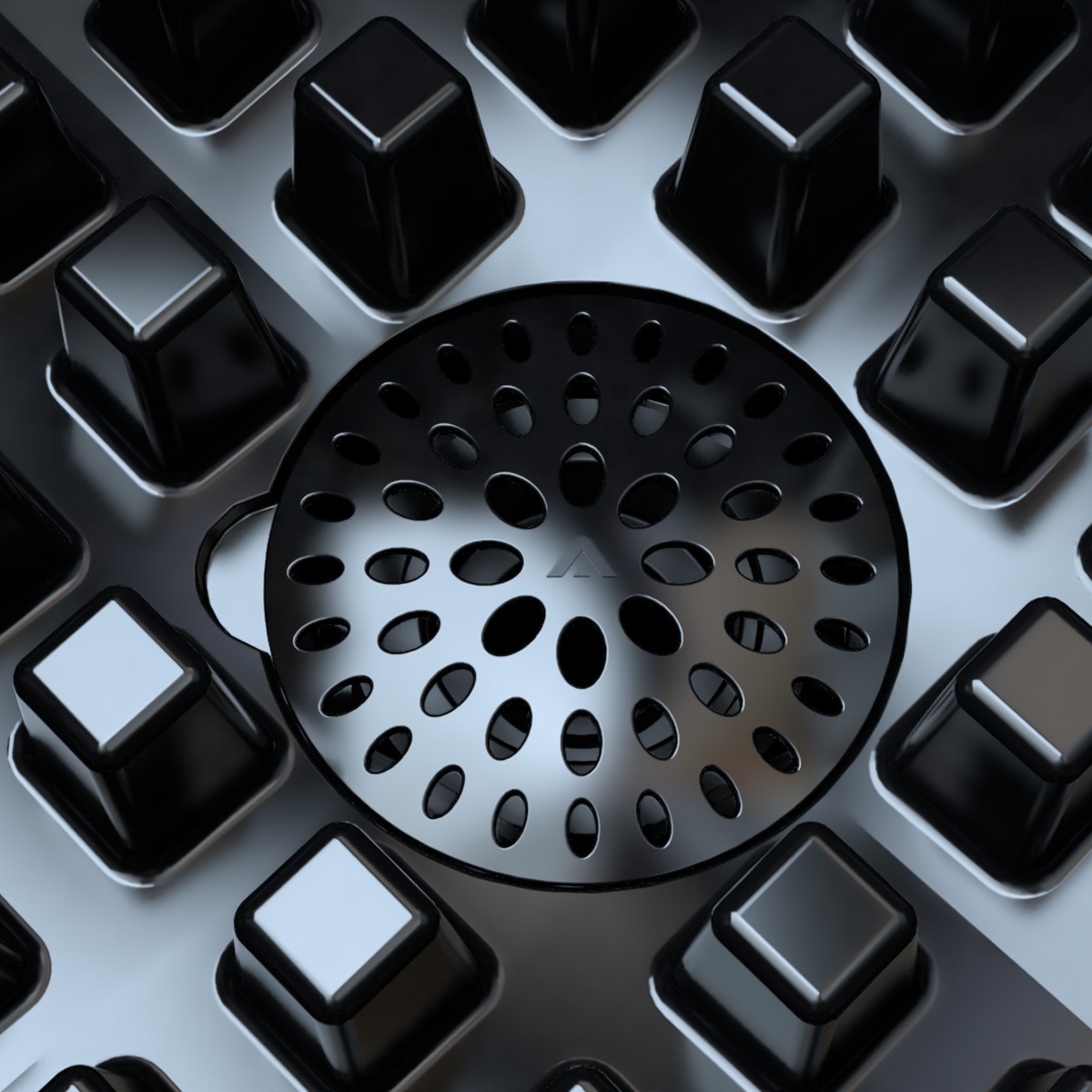 Alien Rain System Black Drain Cover