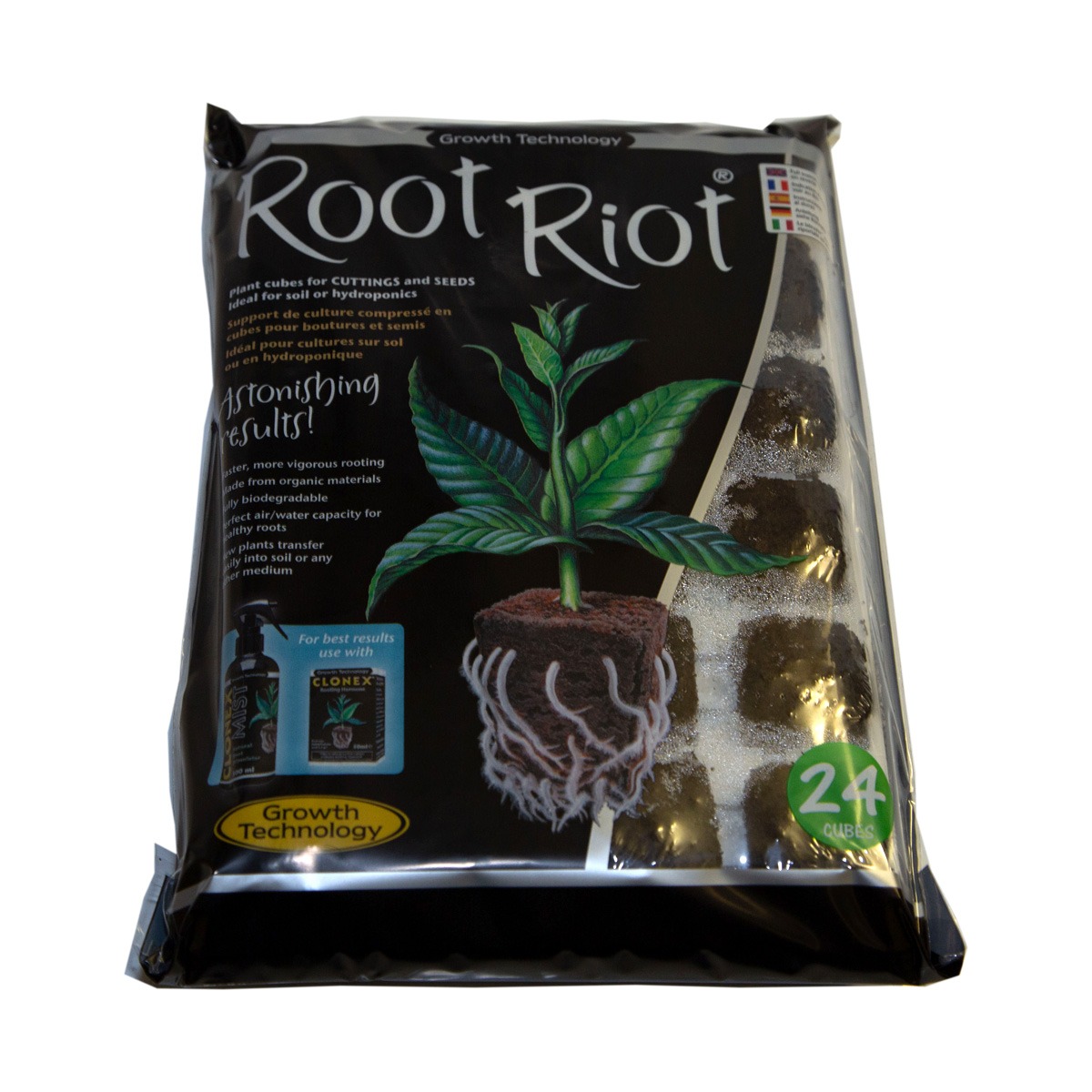 Root Riot Humidity Box Root Espansione Growth Technology – Root Riot X100 Cubi Di Germinazione ...
